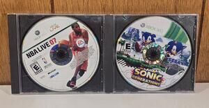 Xbox 360 Game Lot Sonic Generations NBA Live 07 Disc Only